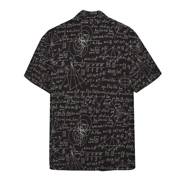 Math Hawaii Shirt Math Geometry Black Aloha Shirt Math Shirt