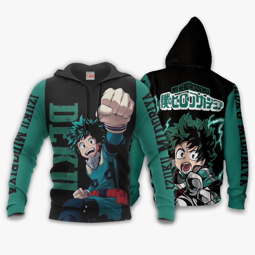  My Hero Academia Hoodie Izuku Midoriya Deku Boku No Hero Academia Logo Hoodie  