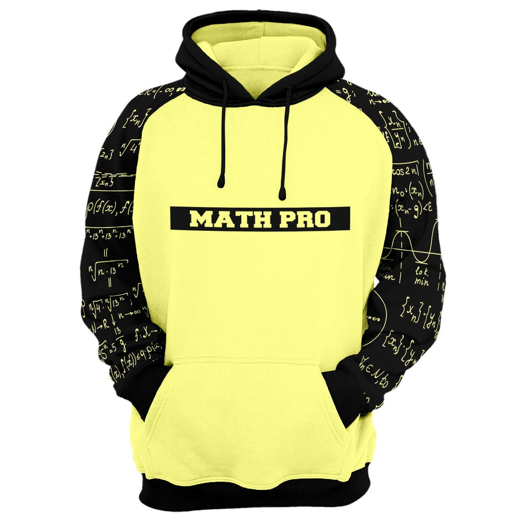 Math Hoodie Math Pro Black Yellow Hoodie