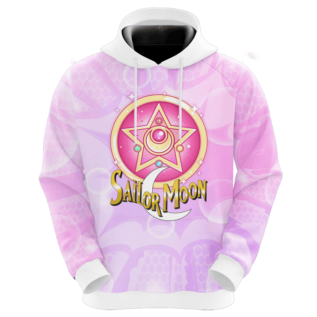  Sailor Moon Hoodie Sailor Chibi Moon Sailor Moon Symbol Pink Hoodie Anime Clothing  