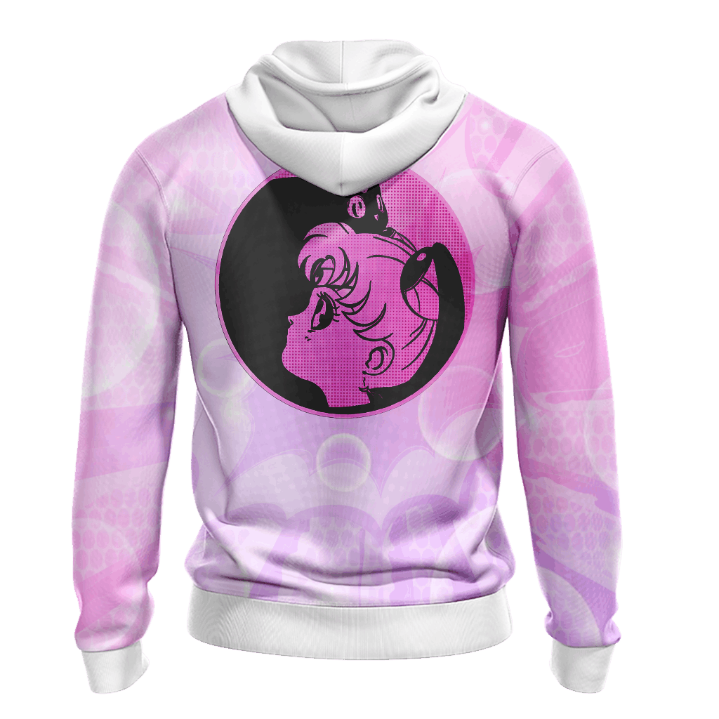  Sailor Moon Hoodie Sailor Chibi Moon Sailor Moon Symbol Pink Hoodie Anime Clothing  