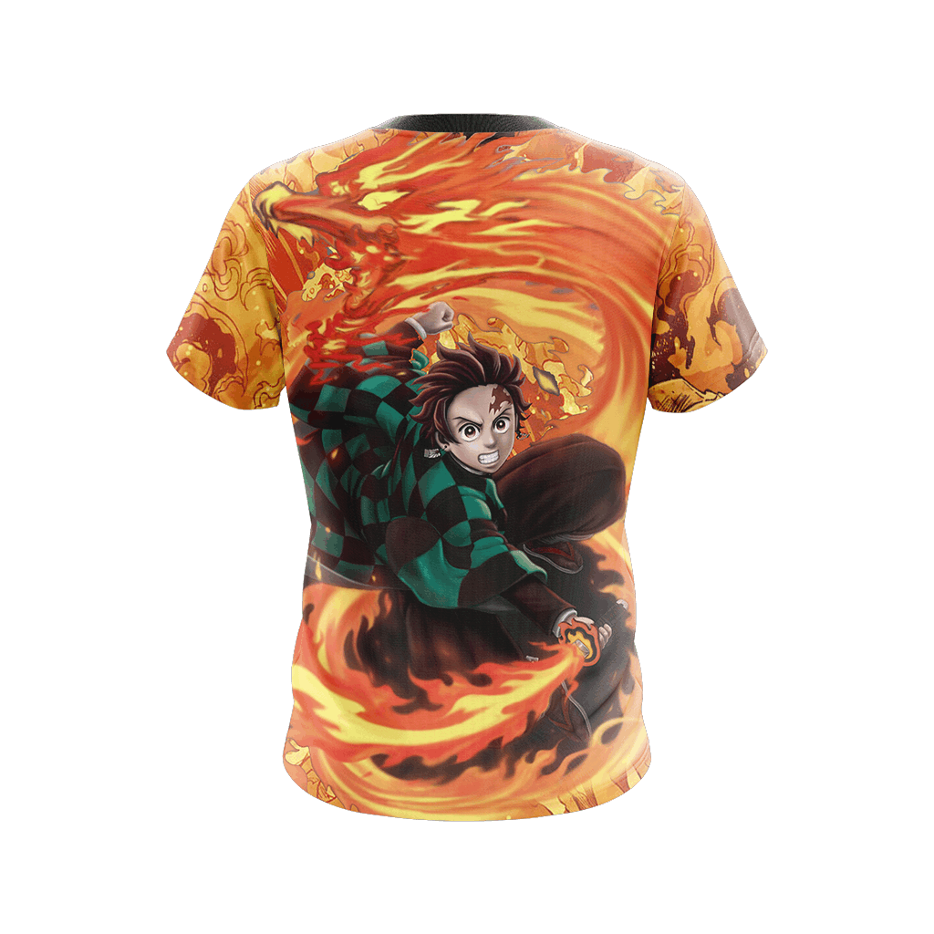  Demon Slayer Shirt Tanjirou Kamado Sun Breathing Fighting Fire Hoodie Demon Slayer Hoodie