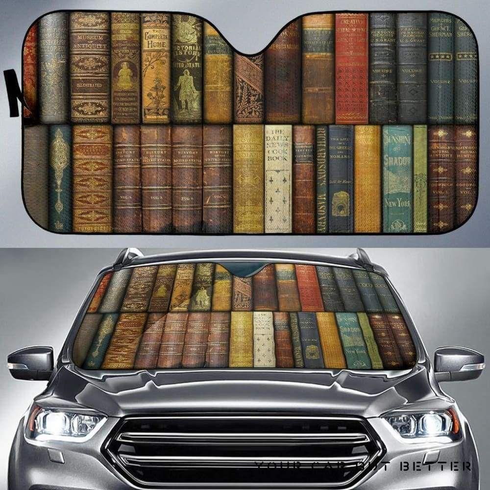 Gifury Book Car Sun Shade Vintage Books Book Lover Windshield Sun Shade Book Windshield Sun Shade 2022