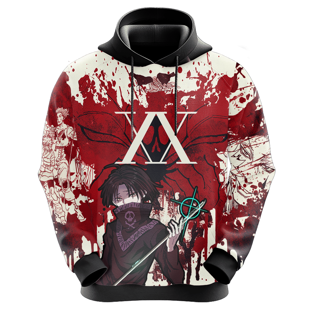  Hunter X Hunter Hoodie Feitan Portor XX Red White Hoodie Hunter X Hunter Merch Anime Hoodie  