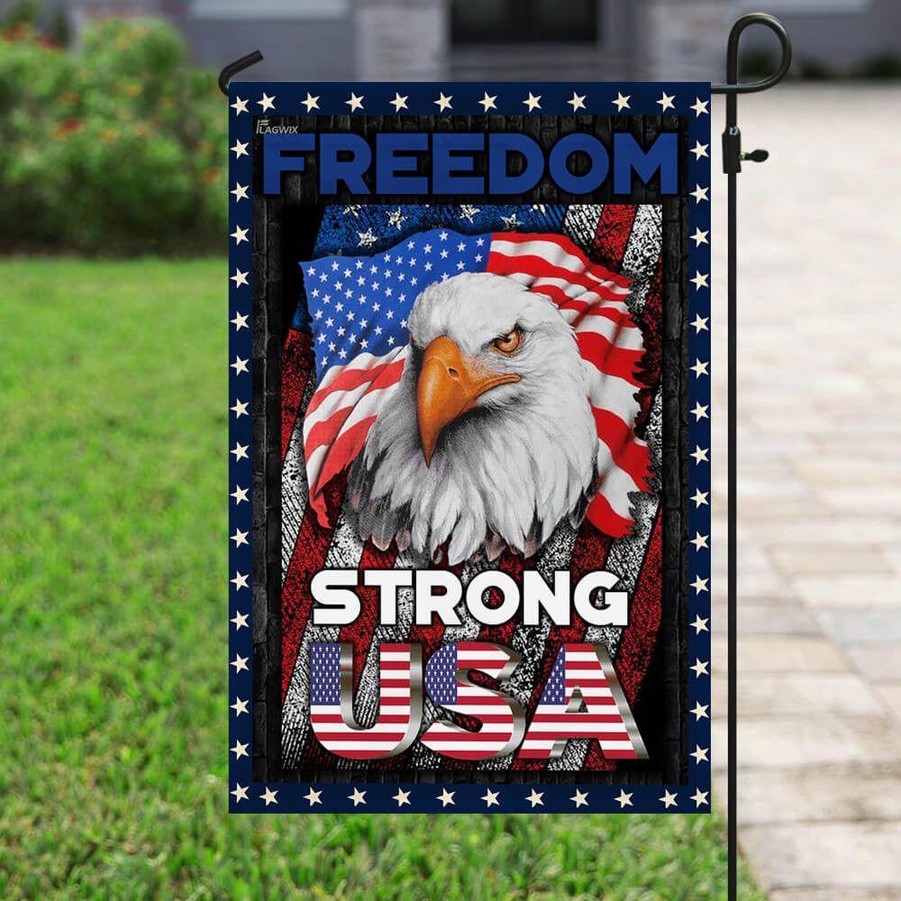 4th Of July Flags Strong USA Freedom Flag Independence Day Celebration Gift