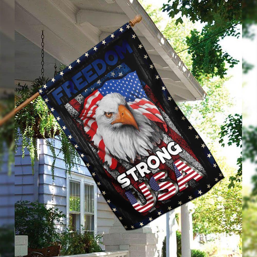 4th Of July Flags Strong USA Freedom Flag Independence Day Celebration Gift