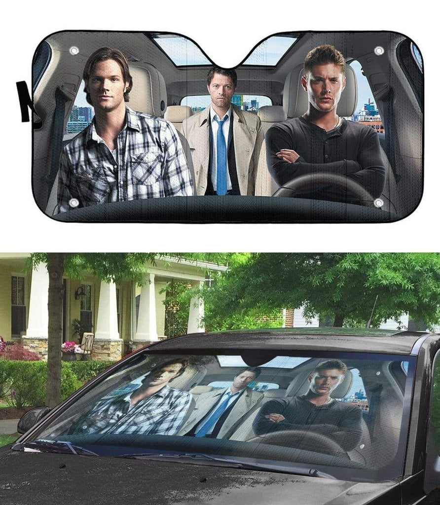  Supernatural Car Sun Shade Supernatural Winchester Brother Characters Windshield Sun Shade