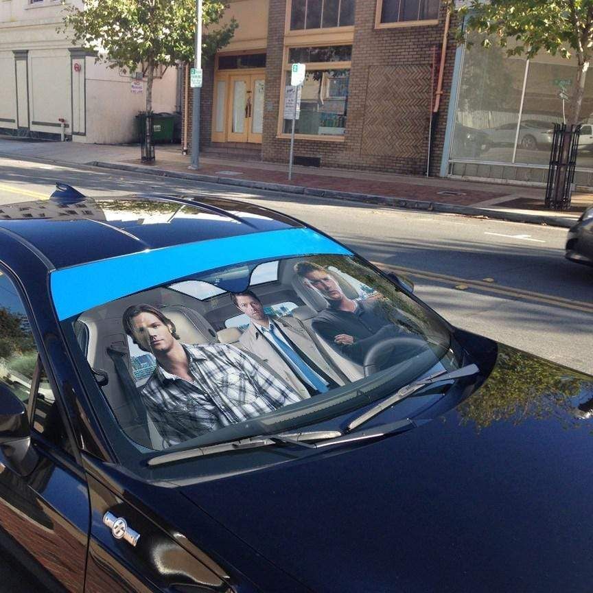  Supernatural Car Sun Shade Supernatural Winchester Brother Characters Windshield Sun Shade