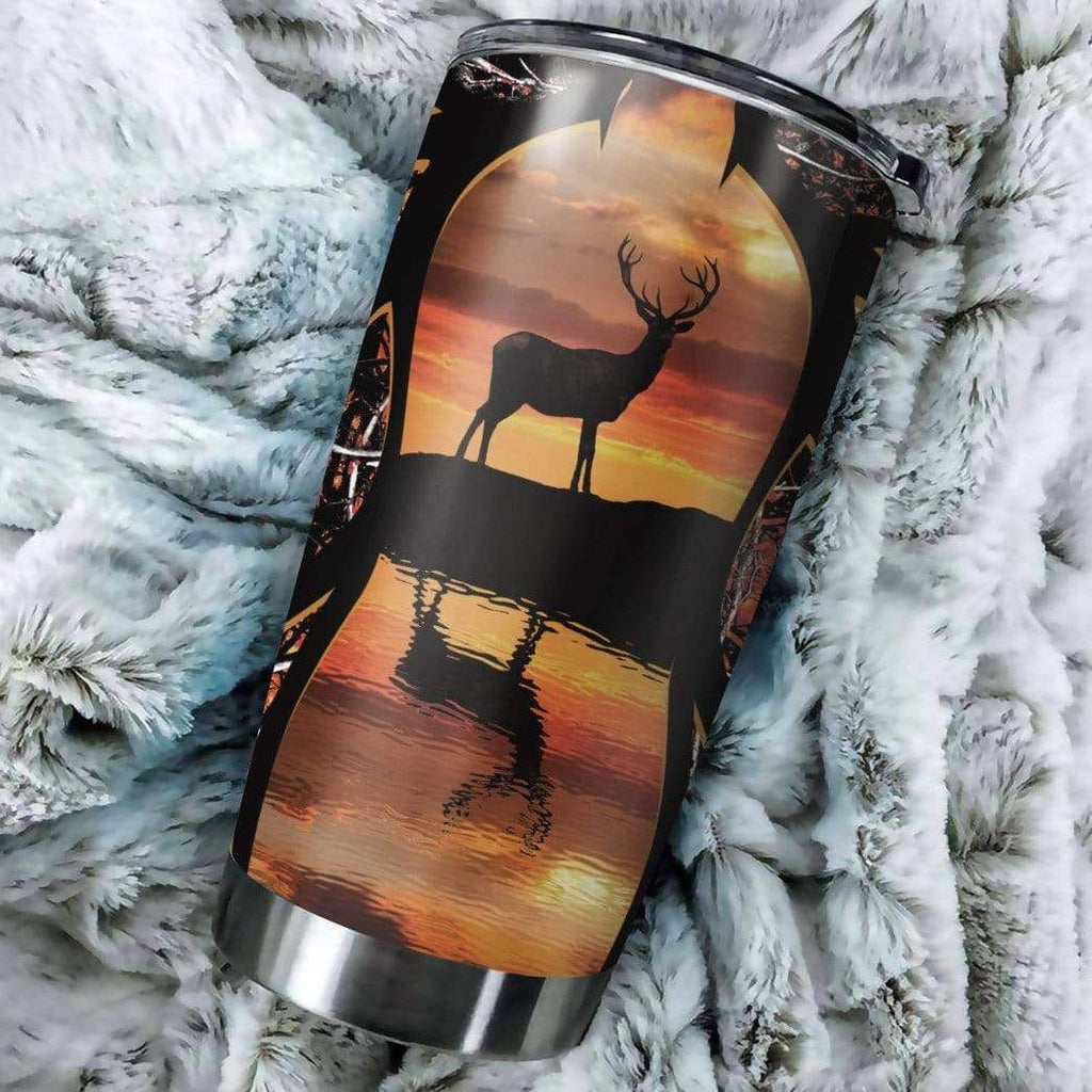 Gifury Hunting Tumbler Cup 20 Oz Hunting Deer In The Sunset Tumbler 20 Oz Hunting Travel Mug 2027