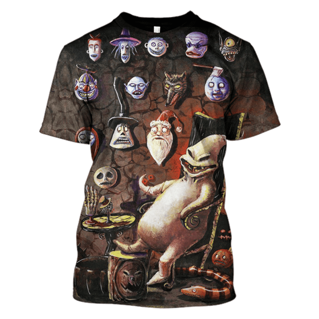  TNBC T-shirt Oogie Boogie Faces On Wall Hoodie 