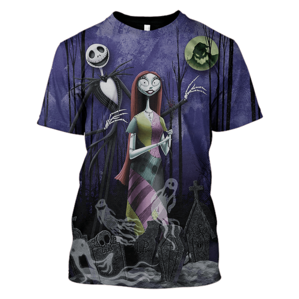  TNBC T-shirt Jack And Sally In The Forest Blue Hoodie  