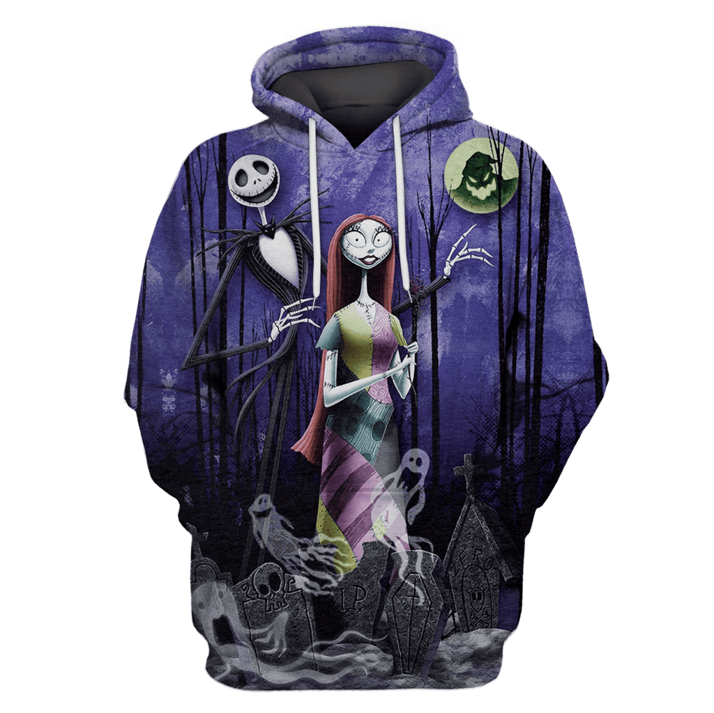  TNBC T-shirt Jack And Sally In The Forest Blue Hoodie  