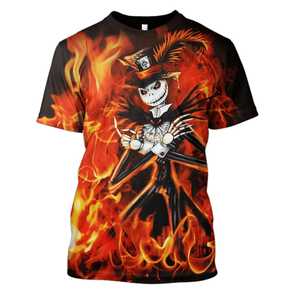  TNBC T-shirt Jack Skellington Fire Hoodie  