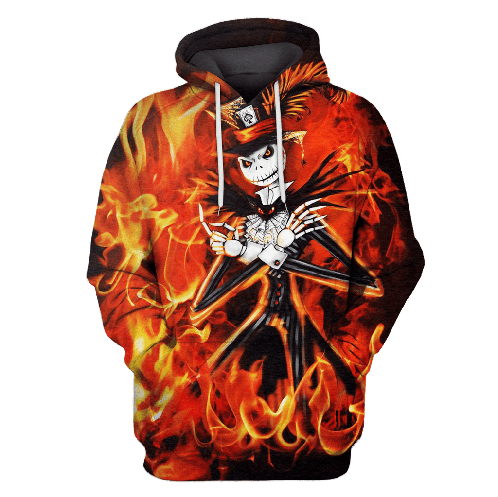  TNBC T-shirt Jack Skellington Fire Hoodie  