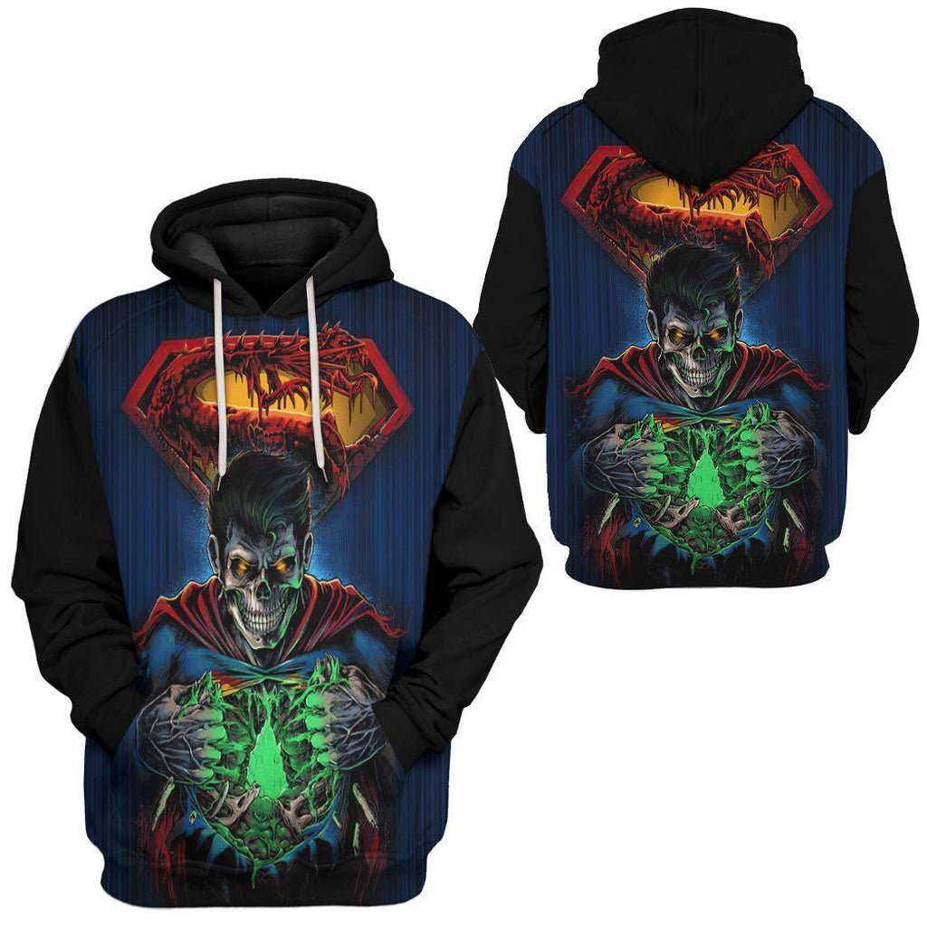 Gifury Halloween Hoodie Halloween Apparel Zombie Hoodie Zombie Superman Hoodie 2023