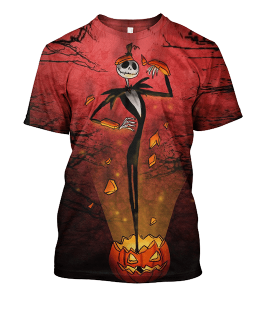  DN Shirt TNBC T-shirt Jack Skellington Pumpkin Light Red Hoodie TNBC Hoodie DN Hoodie