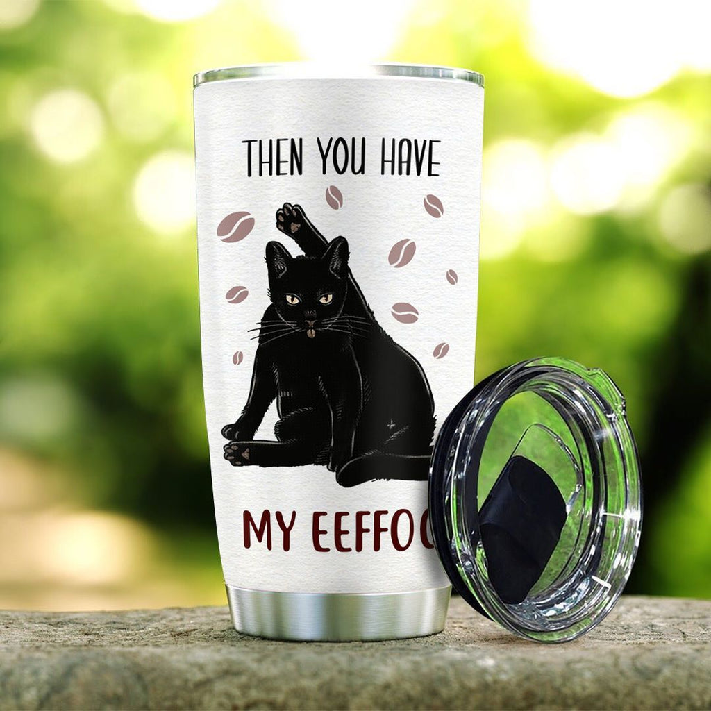  Coffee Tumbler 20 Oz Coffee Spelled Backward Is Eeffoc Then You Have My Eeffoc Black Cat Tumbler Cup 20 Oz