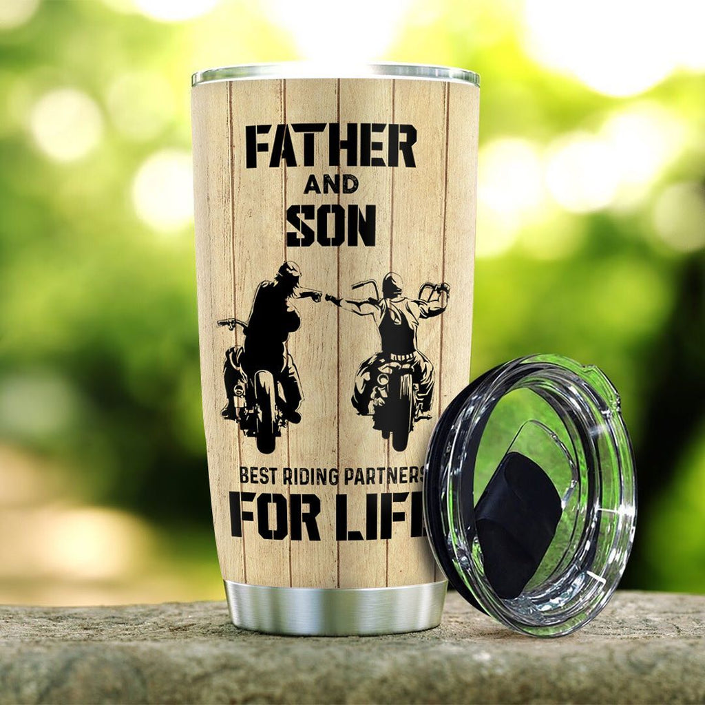 Gifury Father And Son Biker Tumbler Cup 20 oz I Will Always Your Little Boy Tumbler 20 oz Motorcycle Tumbler 2024