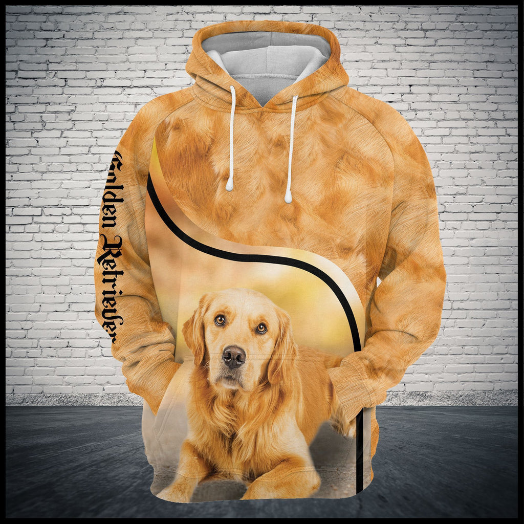 Gifury Dog Golden Retriever Hoodie Golden Retriever Fur 3d Hoodie 2023