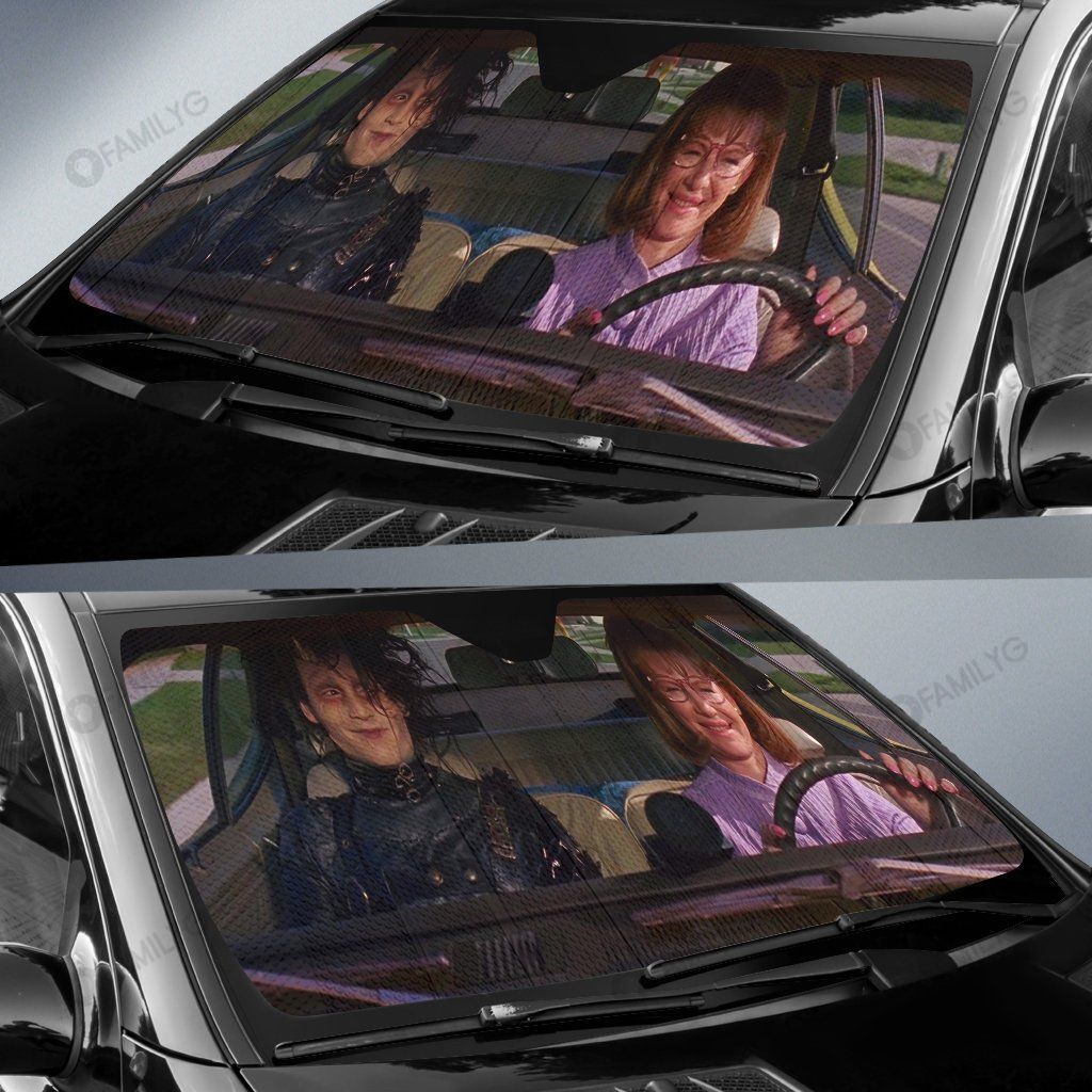  Edward Scissorhands Windshield Sun Shade Edward Driving On Car Scene Car Sun Shade