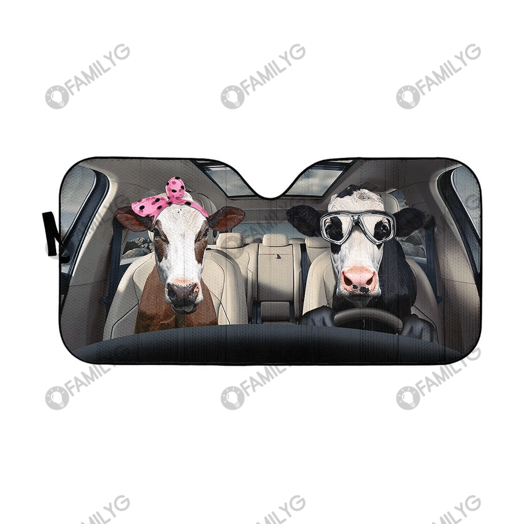Gifury Cow Car Sun Shade Heifer Cow Driving Windshield Sun Shade Cow Windshield Sun Shade 2023