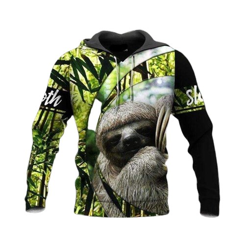  Sloth T-shirt Sloth Love Bamboo Green T-shirt Hoodie Adult Full Print
