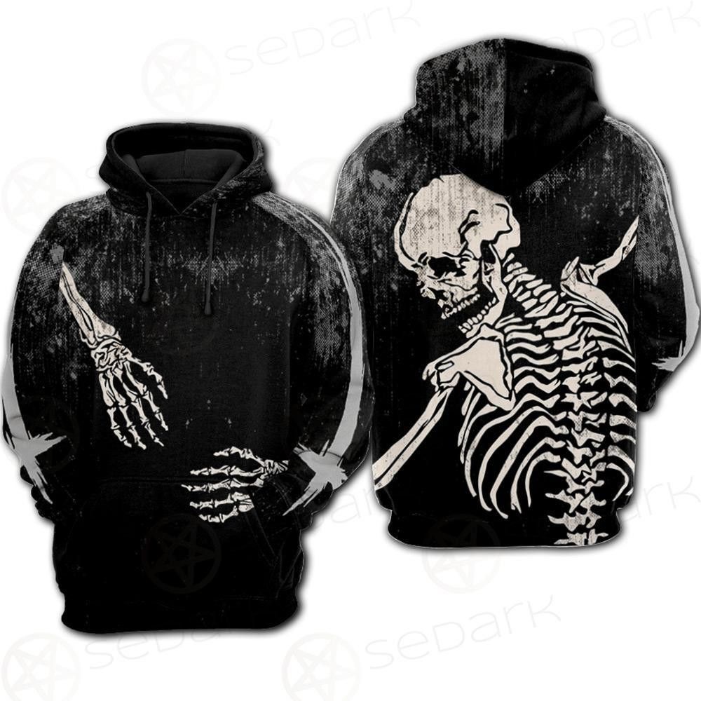 Gifury Halloween Hoodie Halloween Apparel Skeleton Hoodie Skeleton Hug Black Hoodie 2022