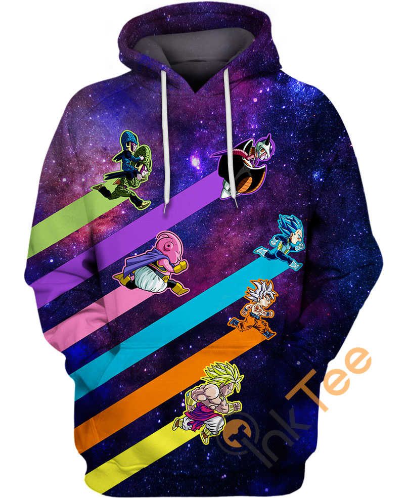  Dragon Ball Hoodie Lines Colors Of Dragon Ball Characters Galaxy Blue Hoodie Dragon Ball Hoodie For Fan  