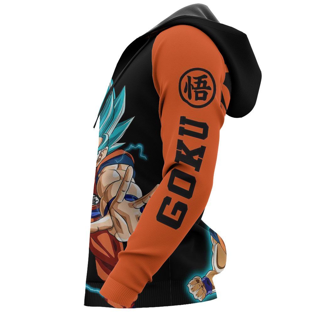  Dragon Ball Z Hoodie Goku Hoodie Goku Blue Hair Dragon Ball Z Orange Black Hoodie Dragon Ball Apparel For Anie Fan  