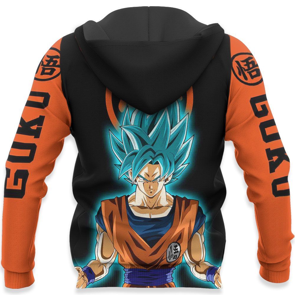  Dragon Ball Z Hoodie Goku Hoodie Goku Blue Hair Dragon Ball Z Orange Black Hoodie Dragon Ball Apparel For Anie Fan  