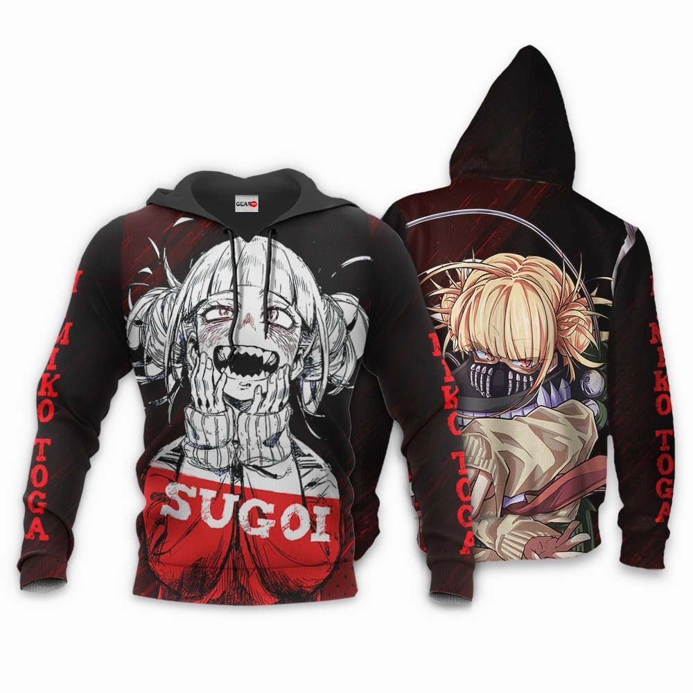  My Hero Academia Hoodie Himiko Toga Sugoi Villian Black Red Hoodie  