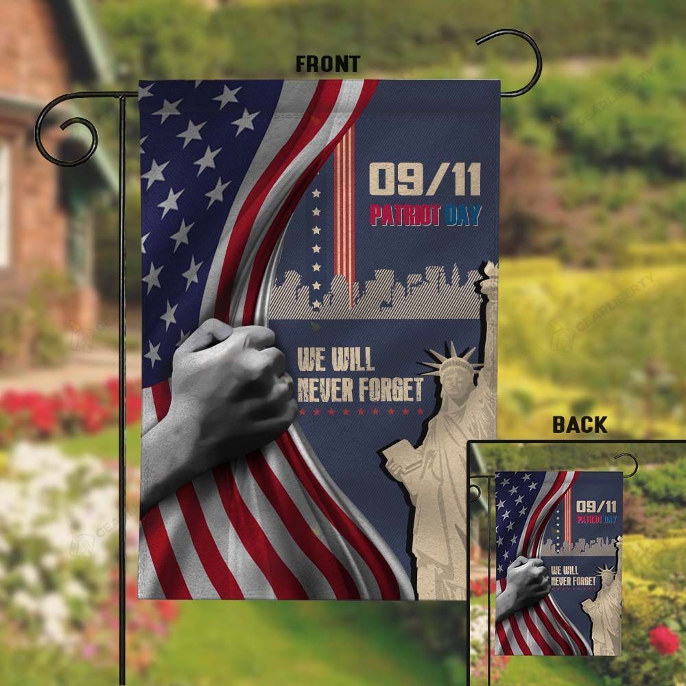 Gifury Patriot Day Garden Flag September 11th Flag 9/11 Patriot Day We Will Never Forget Blue Garden Flag Patriot Day Flags 2022