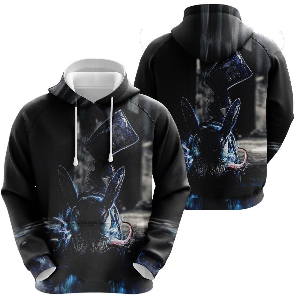 Venom Hoodie Pikachu Venom Pokemon Crossover Black Hoodie