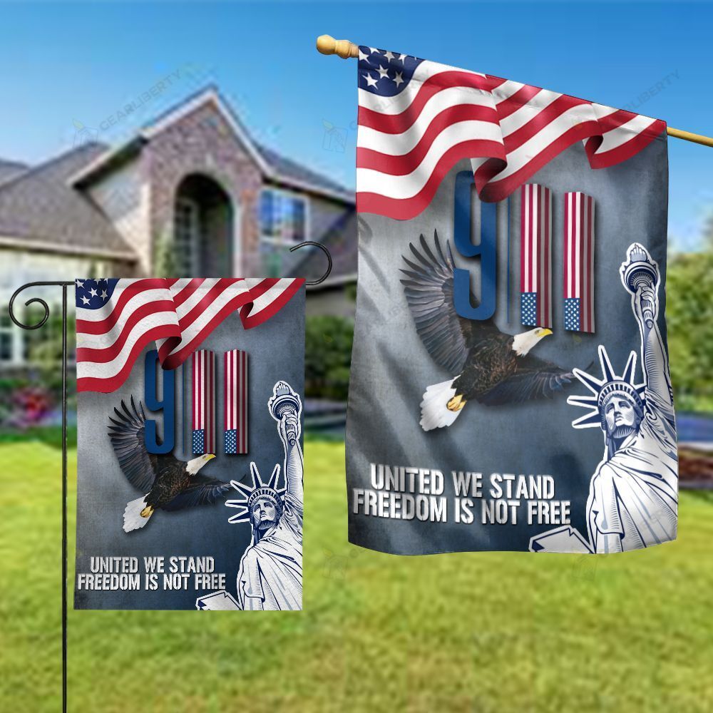 Gifury Patriot Day Garden Flag September 11th Flag 9-11 United We Stand Freedom Is Not Free Grey House Flag Patriot Day Flags 2022