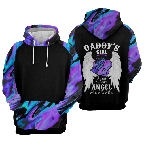 Gifury Father Memorial Hoodie Father  Daddy's Girl I Used To Be His Angel Now He Is Mine Hoodie 2023