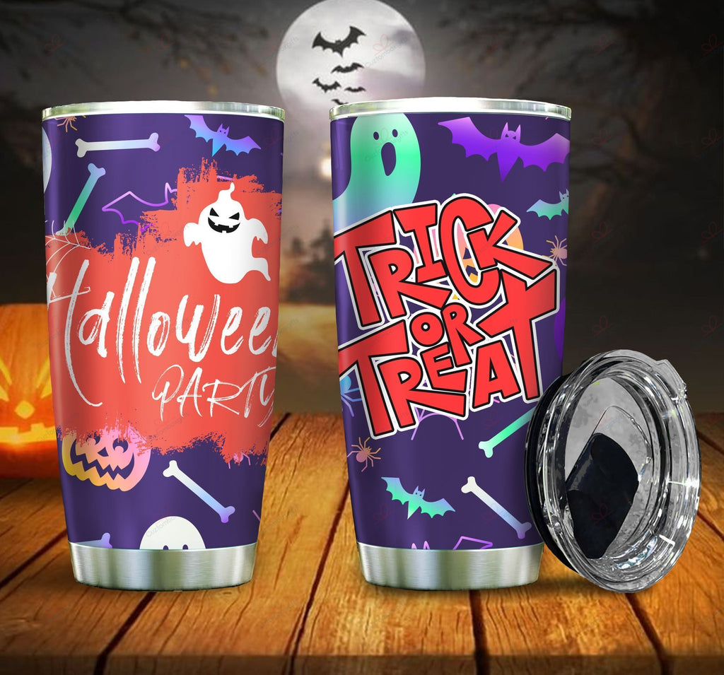 Gifury Halloween Tumbler Cup 20 Oz Halloween Party Trick Or Treat Blue Tumbler Halloween Travel Mug 2022