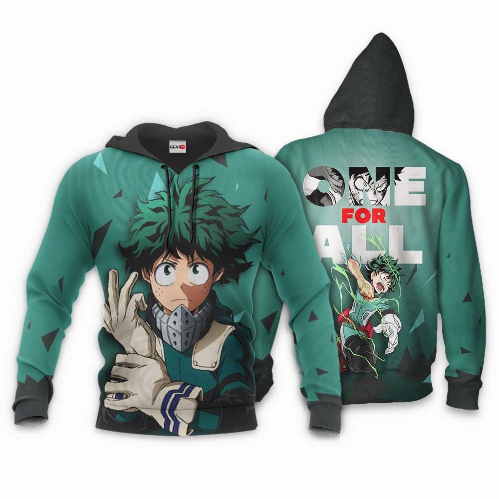  My Hero Academia Hoodie Izuku Midoriya One For All Hoodie  