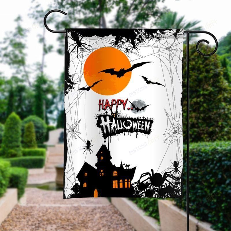 Gifury Halloween Flags Happy Halloween Black White Flag Halloween Garden Flag 2022