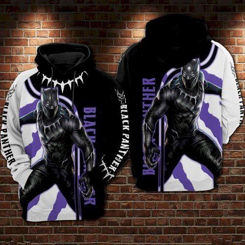 MV Hoodie Black Panther Hoodie MV Black Panther Black White Hoodie