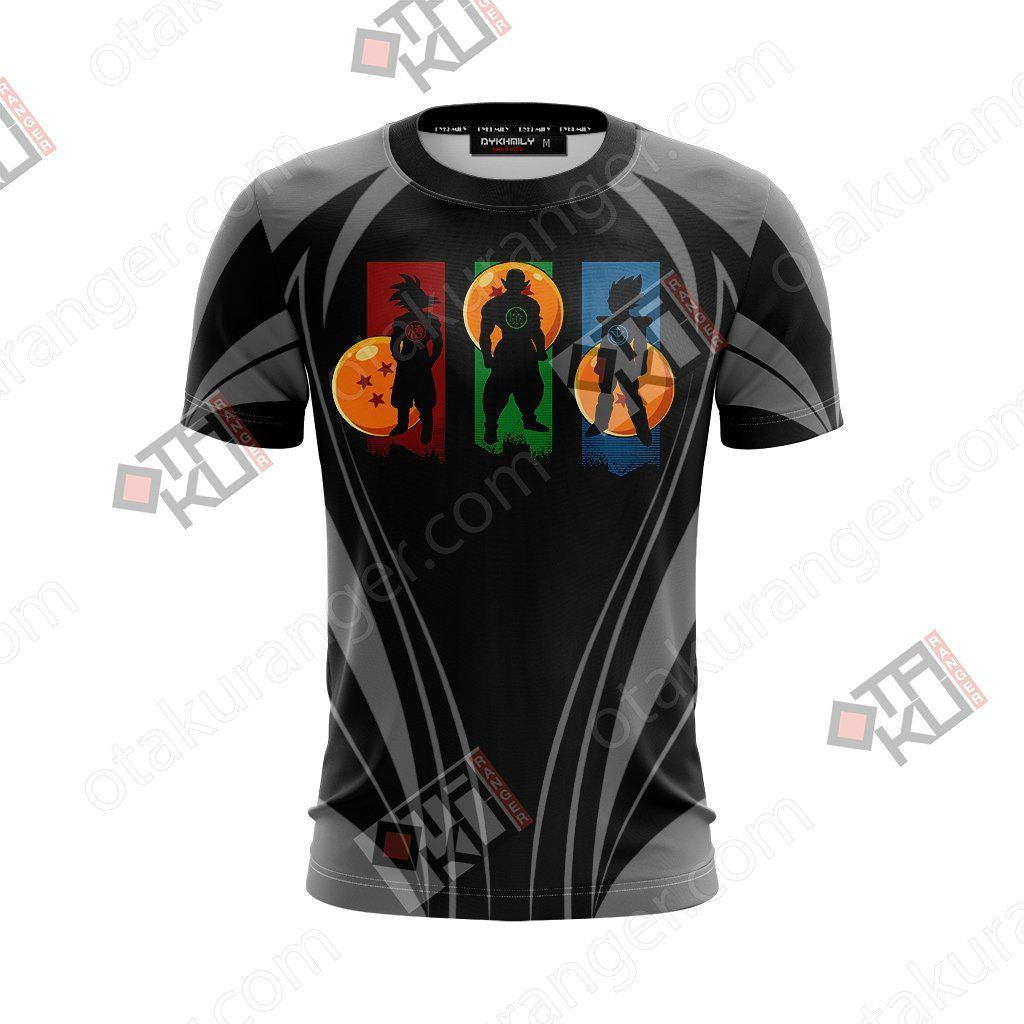  Dragon Ball T-shirt Goku Picolo Vegeta Colors Black Grey T-shirt Drgon Ball Hoodie   