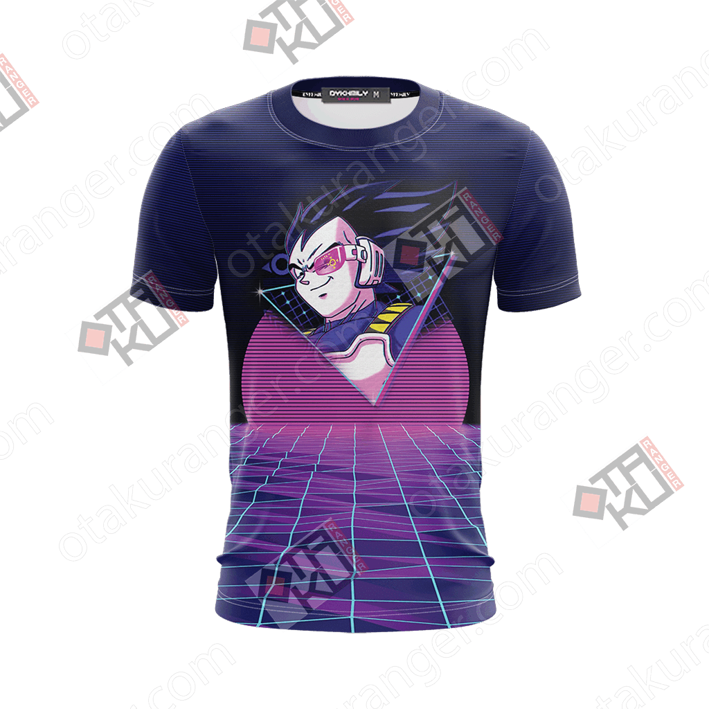  Dragon Ball T-shirt Vegeta Prince Of All Saiyans Blue Purple T-shirt Goku T-shirt   