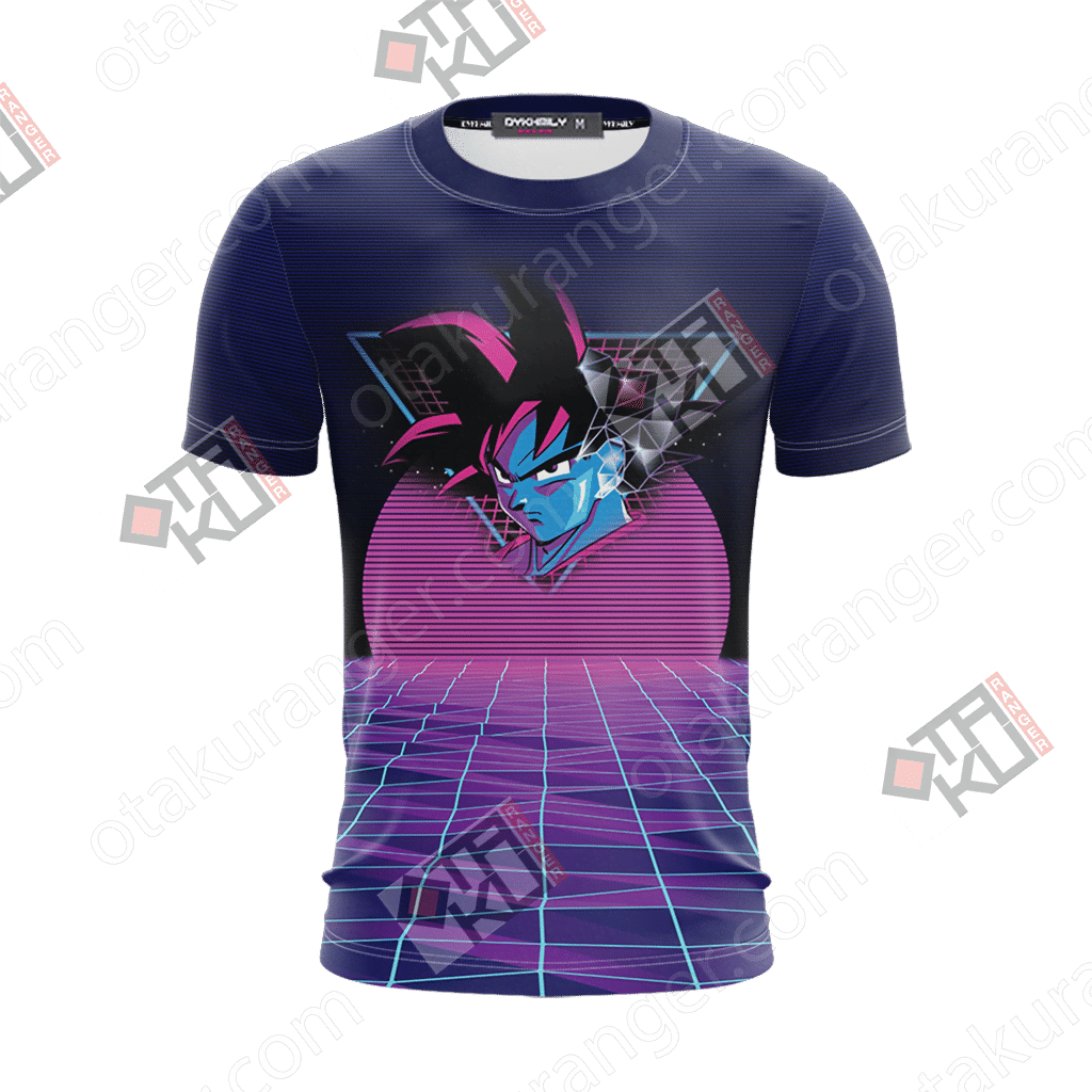  Dragon Ball T-shirt Goku Super Saiyan Blue Purple T-shirt Goku T-shirt   