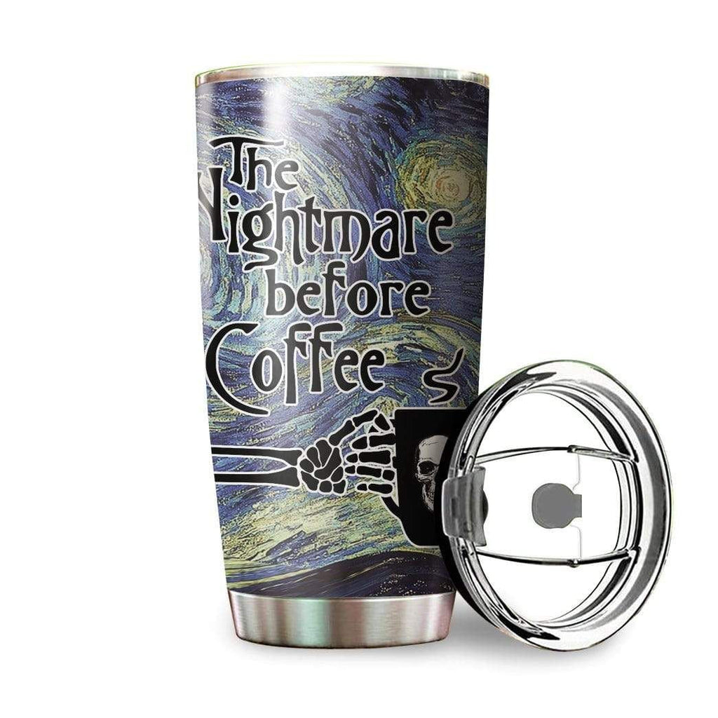  TNBC Coffee Tumbler 20 Oz The Nightmare Before Coffee Starry Night Art Tumbler Cup 20 Oz