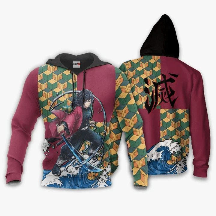  Demon Slayer Hoodie Giyu Tomioka Water Hashira Hoodie Kimetsu No Yaiba Hoodie Demon Slayer Apparel