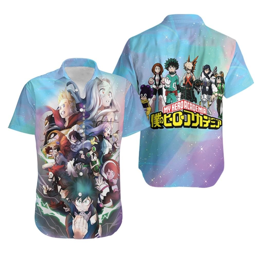  My Hero Academia Hawaii Shirt My Hero Academia All Main Characters Blue Hawaiian Aloha Shirt