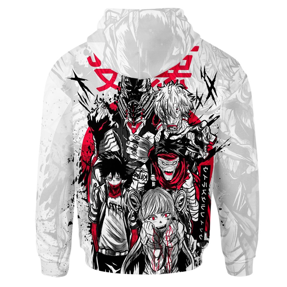  My Hero Academia T-shirt Boku No Hero Academia Apparel Villians Dabi Toga White T-shirt Hoodie  