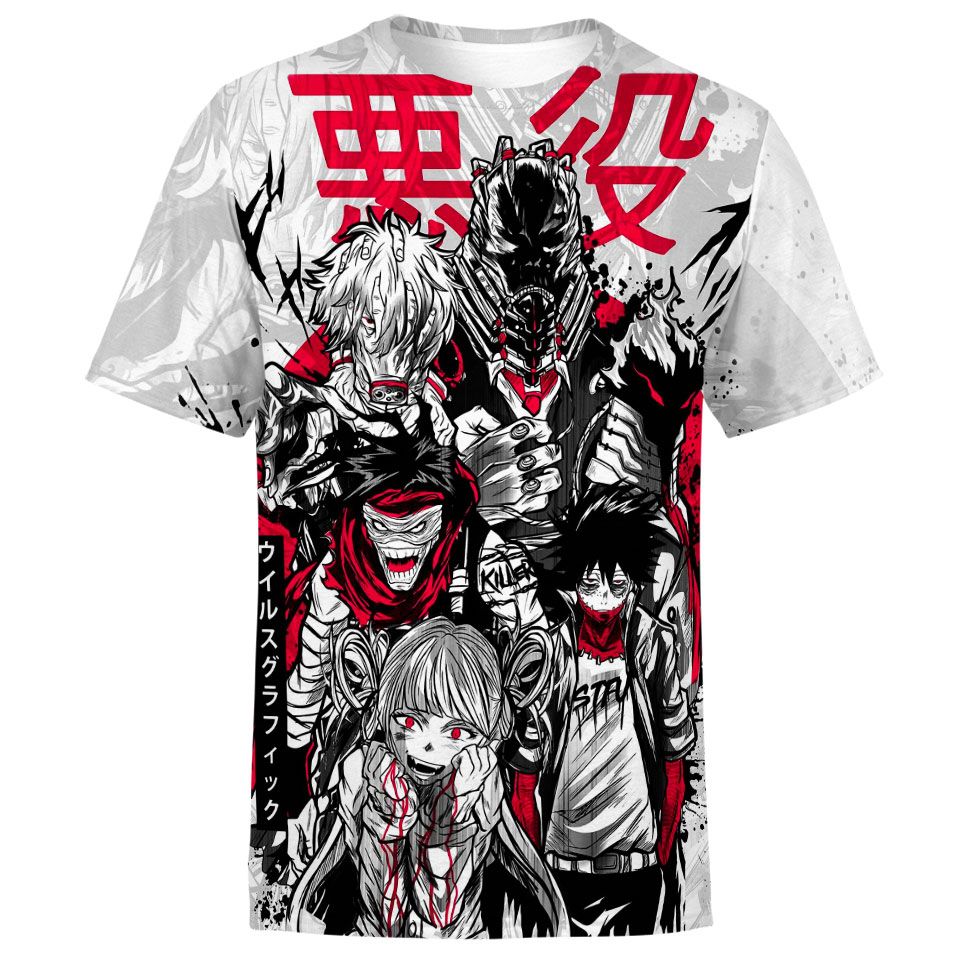  My Hero Academia T-shirt Boku No Hero Academia Apparel Villians Dabi Toga White T-shirt Hoodie  