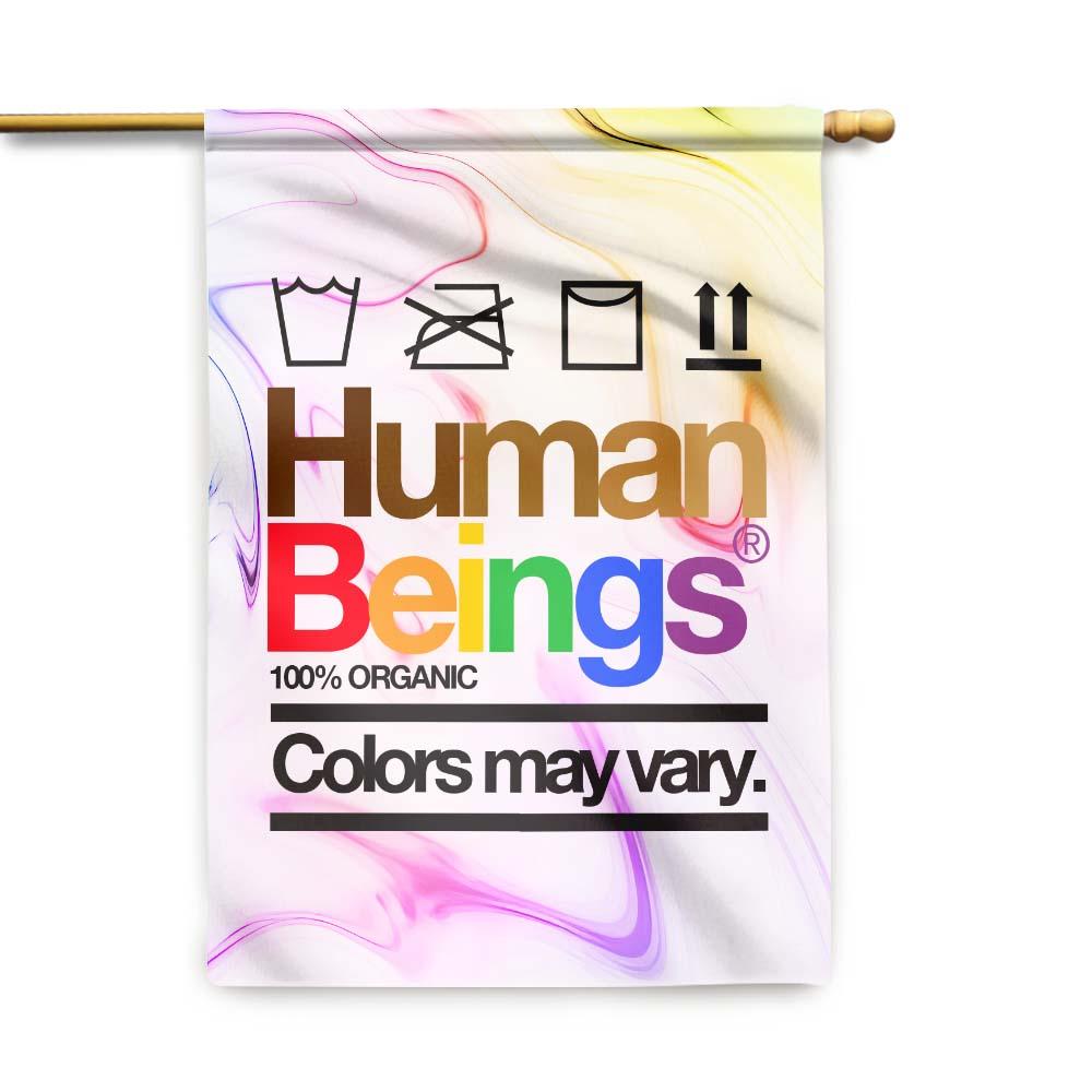 LGBT Melanin Garden Flag Human Beings Colors May Vary House Flag Pride Month Gift