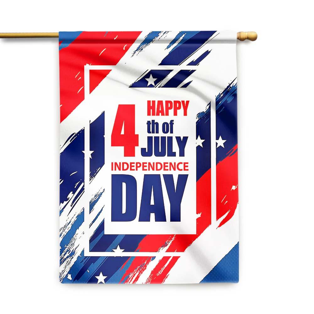 4th Of July Flags Happy Fourth Of July Read Blue White Stripes Flag Independence Day's Gift