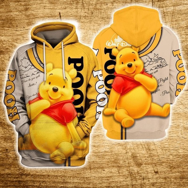  DN Hoodie WTP Shirt Pooh DN Logo Cute Yellow White Hoodie